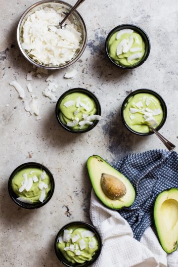 Coconut Avocado Mousse. Recipe and Food Photography by Shika Finnemore, The Bellephant.