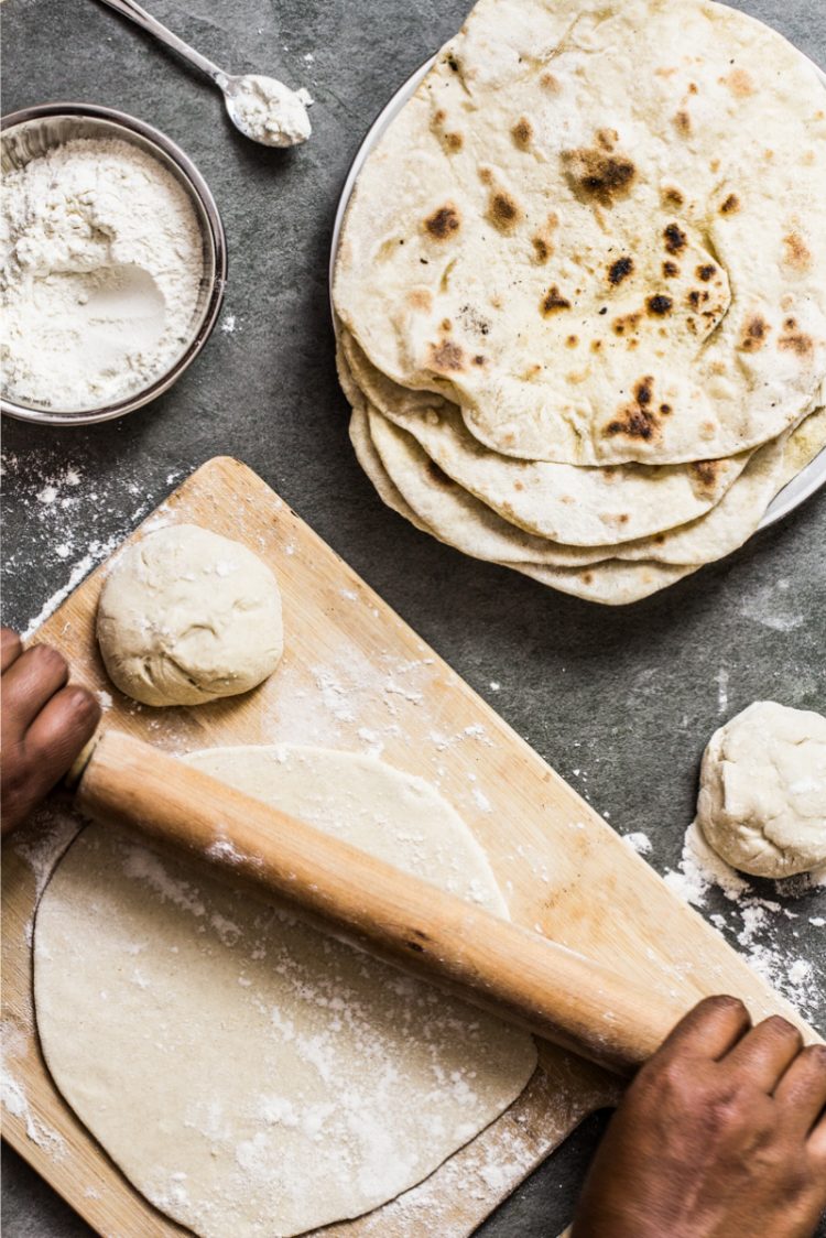 Easy Roti Recipe and Food Photography by Shika Finnemore, The Bellephant.