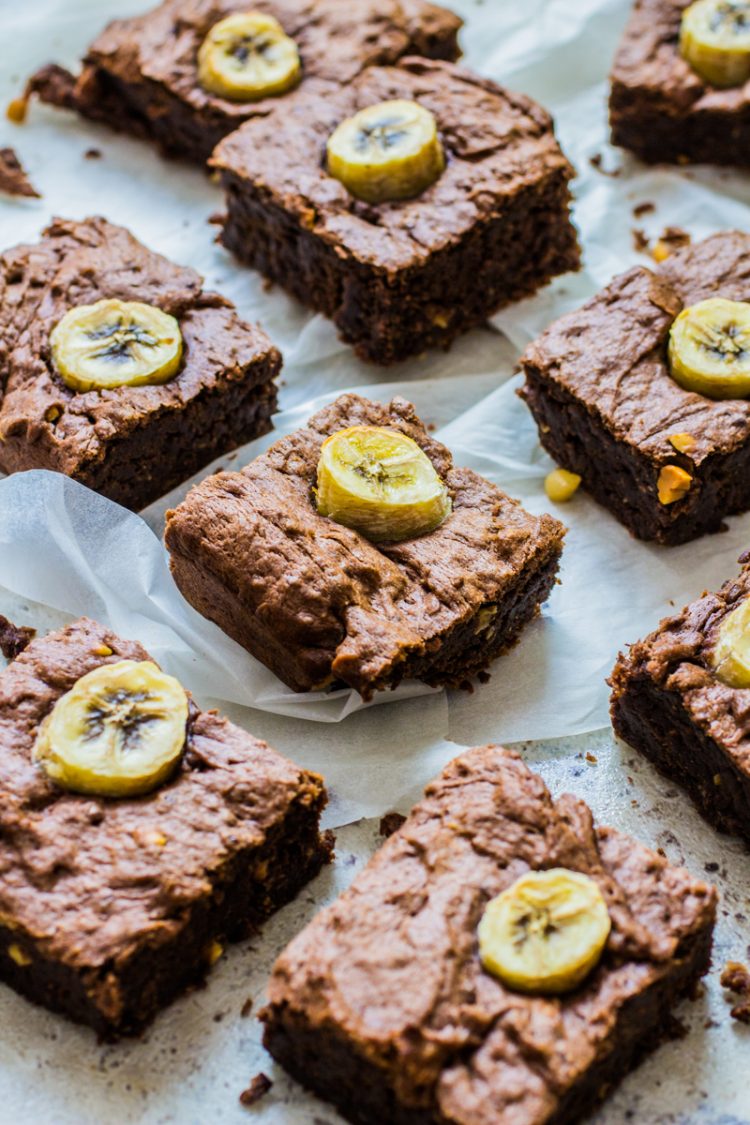 Banana Peanut Butter Chocolate Brownies Recipe The Bellephant