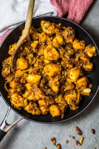 Sri Lankan Devilled Potatoes Recipe and Food Photography by Shika Finnemore, The Bellephant