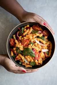 Spicy Sun-Dried Tomato Pasta Salad Recipe and Food Photography by Shika Finnemore, The Bellephant